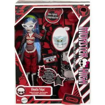 Monster High Booriginal Creeproduction Doll, Ghoulia Yelps Collectible Reproduction with Doll Stand, Diary & Pet Owl Sir Hoots A Lot