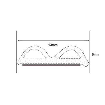 33Ft Universal Self Adhesive Weather Seal Strip for Car, 51/100 Inch Wide X 1/5 Inch Thick, Auto Doo...