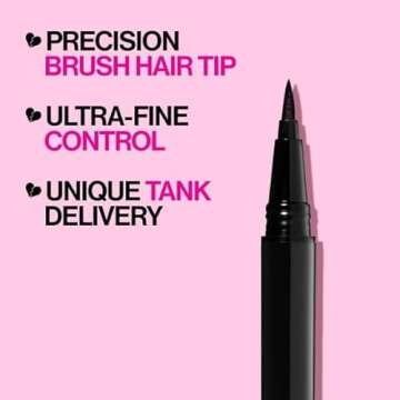 wet n wild Mega Last Breakup Proof Liquid Eyeliner - Ultra-Fine Brush, Waterproof, 16-Hour Long-Lasting Wear - Cruelty-Free & Vegan - Brown