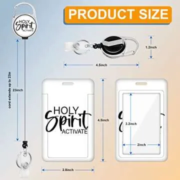 Plifal Badge Holder with Retractable Reel, ID Name Tag Work Badge Clip Christian Heavy Duty Vertical Card Protector Cover Case for Work Office Nurse Medical Student Teacher Women