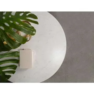 Coaster Astoria Round Marble End Table White - Elegance Unleashed