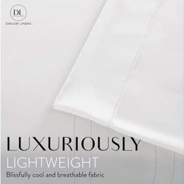 Danjor Linens California King Sheet Set - 6 Piece Set Including 4 Pillowcases - Deep Pockets - Breathable, Soft Bed Sheets - Wrinkle Free - Machine Washable - White Cal King Bed Sheets - 6 pc