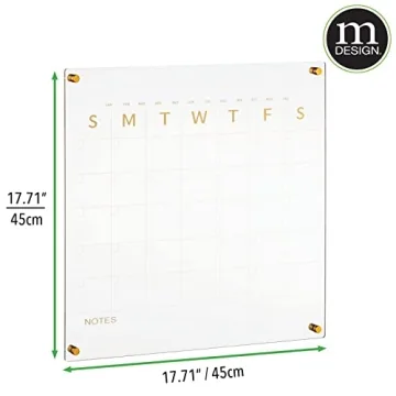 Modern Acrylic Wall Calendar with Dry Erase Marker - Sleek Design