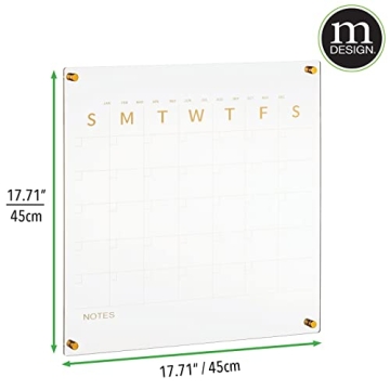 Modern Acrylic Wall Calendar with Dry Erase Marker - Sleek Design