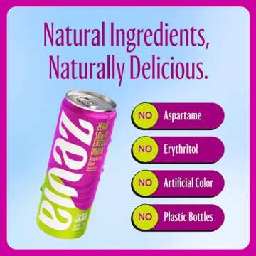 Zevia Zero Calorie Energy Drink, 6-Flavor Essential Variety Pack, All Flavors, 12 Ounce Cans (Pack of 12)