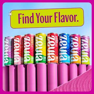 Zevia Zero Calorie Energy Drink, 6-Flavor Essential Variety Pack, All Flavors, 12 Ounce Cans (Pack of 12)