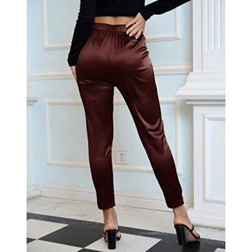 Stylish Women's Satin Silky Dress Casual Pants for Every Occasion
