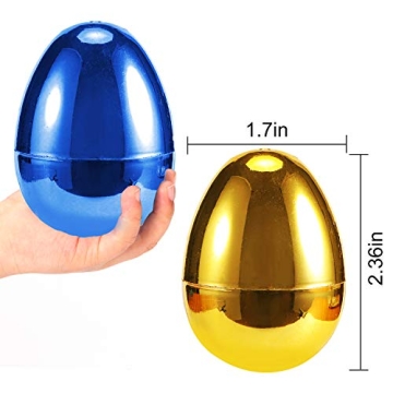 CPPSLEE 48 PCS Metallic Easter Eggs for Kids Fun