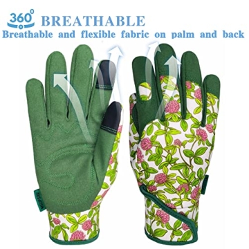 MSUPSAV Gardening Gloves for Women with Touch Screen Compatibility