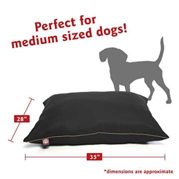 Majestic Pet Rectangle Medium Dog Bed Washable – Non Slip Comfy Pet Bed – Dog Crate Bed Super Va...