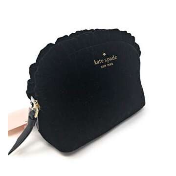 Kate Spade Marcy Dawn Place Black Velvet Mini Clutch Multi Use Bag