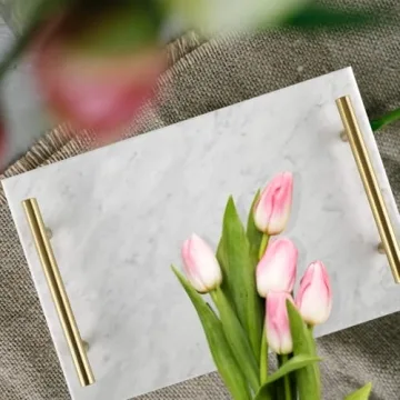 HighFree Marble Stone Decorative Tray for Home Decor