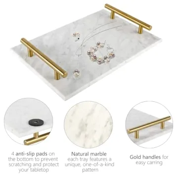 HighFree Marble Stone Decorative Tray for Home Decor