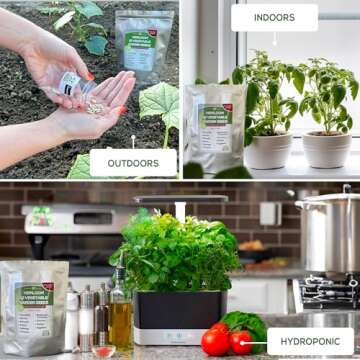 10 Assorted Vegetable Seeds - Non GMO Variety Pack for Every Garden