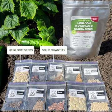 10 Assorted Vegetable Seeds - Non GMO Variety Pack for Every Garden