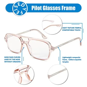 FEISEDY Retro Blue Light Blocking Reading Glasses 70s Stylish