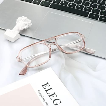 FEISEDY Retro Blue Light Blocking Reading Glasses 70s Stylish