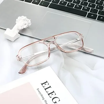 FEISEDY Retro Blue Light Blocking Reading Glasses 70s Stylish