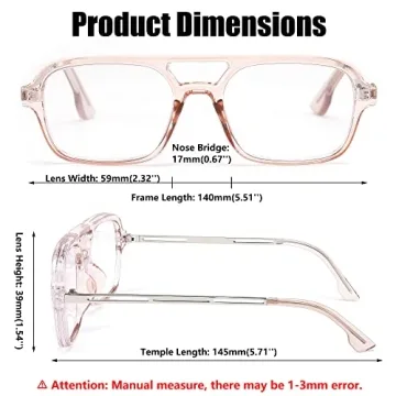 FEISEDY Retro Blue Light Blocking Reading Glasses 70s Stylish