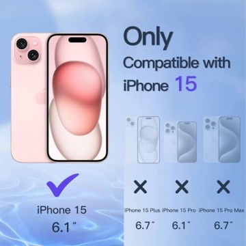 JETech Privacy Screen Protector for iPhone 15 - 2-Pack