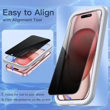 JETech Privacy Screen Protector for iPhone 15 - 2-Pack