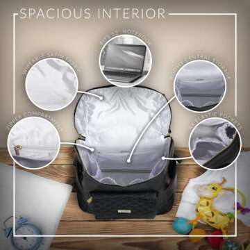 Chic Petit Monaco Vegan Diaper Bag Backpack for Parents