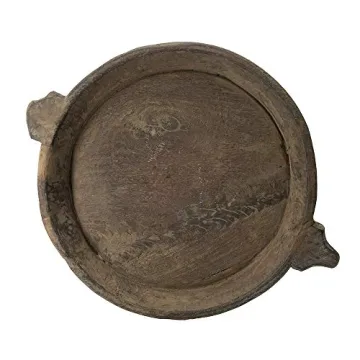 A&B Home Carved Wooden Decorative Bowl w/Handle - Unique Charm