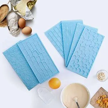 Tosnail 14 Pieces Fondant Impression Mats Molds Lace Embossing Mat for Gum Paste, Cupcake, Biscuits, Fondant Cake, Wedding Cake Decoration