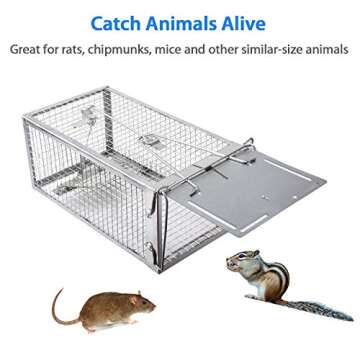 Gingbau Chipmunk Trap Humane Live Mouse Rat Trap Cage