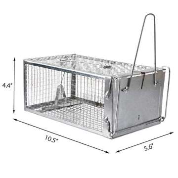 Gingbau Chipmunk Trap Humane Live Mouse Rat Trap Cage