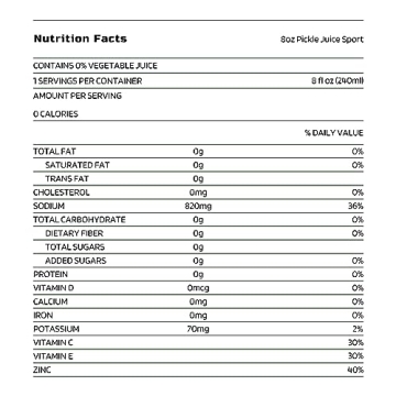 Pickle Juice Sports Drink for Instant Cramps Relief - 12 Pack