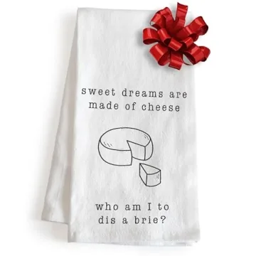Sweet Dreams Are Made Of Cheese Funny Dish Towel 18x24 Inch