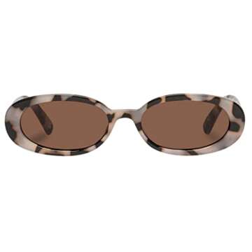 Le Specs Outta Love Sunglasses - Cookie Tort, Oval, Unisex, Contemporary 90s Style