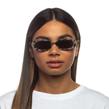 Le Specs Outta Love Sunglasses - Cookie Tort, Oval, Unisex, Contemporary 90s Style