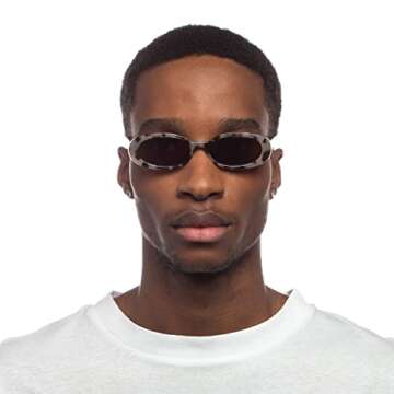 Le Specs Outta Love Sunglasses - Cookie Tort, Oval, Unisex, Contemporary 90s Style