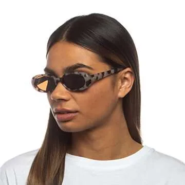 Le Specs Outta Love Sunglasses - Cookie Tort, Oval, Unisex, Contemporary 90s Style