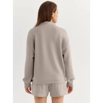 AUTOMET Womens Oversized Lounge Sweat Shorts Set 2023