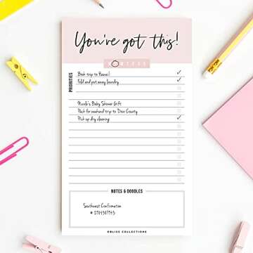 Bliss Collections To Do List Notepad, You've Got This, Magnetic Weekly and Daily Planner for Organiz...