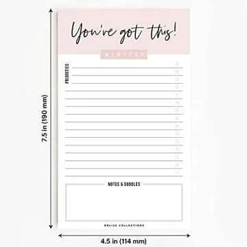 Bliss Collections Magnetic To Do List Notepad 50 Sheets