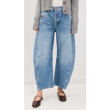 Stylish Free People Good Luck Mid-Rise Barrel Jeans