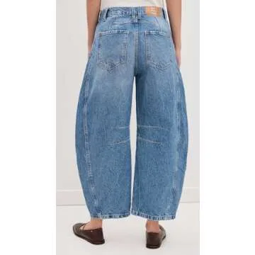 Stylish Free People Good Luck Mid-Rise Barrel Jeans