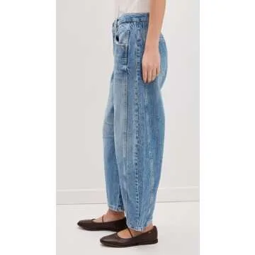 Stylish Free People Good Luck Mid-Rise Barrel Jeans