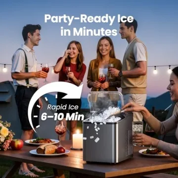 Stainless Steel Nugget Ice Maker – Fast & Self-Cleaning