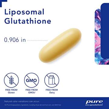 Pure Encapsulations Liposomal Glutathione - Immune Support & Liver Detox* - Antioxidant Protection - with Setria Glutathione - Non-GMO - 30 Softgel Capsules