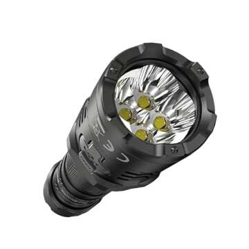 Nitecore P20iX Tactical Flashlight, 4000 Lumen USB-C Rechargeable High Lumen Super Bright with LumenTac Organizer