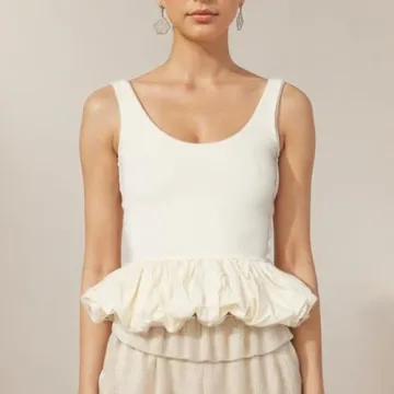 Ruffle Hem Crop Top for Women - Y2K Summer Style