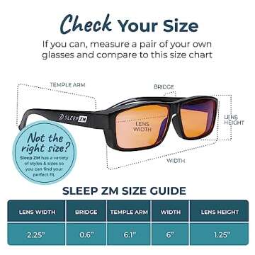 Fit Over Blue Light Blocking Glasses for Sleep and Comfort