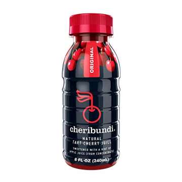 Cheribundi PURE Tart Cherry Juice (Pack of 12) and Cheribundi ORIGINAL Tart Cherry Juice Lightly Sweetened with Apple Juice
