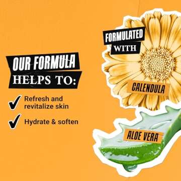 Kiehl's Calendula Petal Infused Calming Mask, Hydrating & Soothing Gel Face Mask for All Skin Types, Refreshes Dry Skin, with Calendula & Aloe Vera, Paraben-free, Fragrance-free - 3.4 fl oz