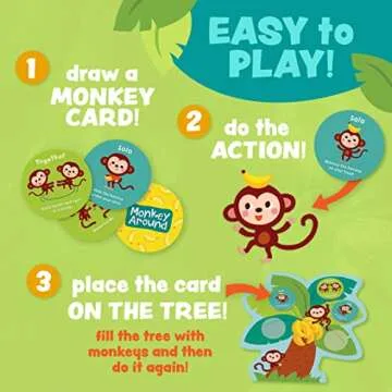 Peaceable Kingdom Monkey Around First Game for Toddlers Interactive play with Parent Ages 2+